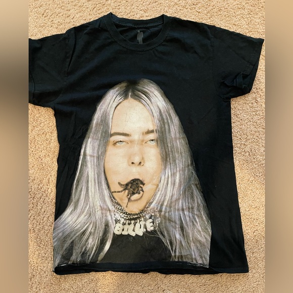 Billie Eilish Tarantula Tour T-Shirt, Mens SIZE S, lightly used - Picture 1 of 3